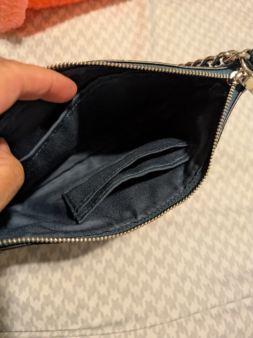 ✨ Coach Quinn Metallic Blue Pebbled Leather Crossbody Bag ✨